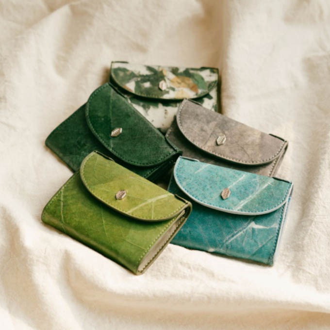 나뭇잎으로 만들어진 잎섬유 포켓 지갑 | 친환경 쇼핑몰, 에코후레쉬!