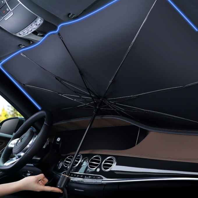 펼쳐서 커버하는 차량용 3세대 접이식 우산형 햇빛가리개 | 하나 사면 사나 더! 1+1 에코후레쉬